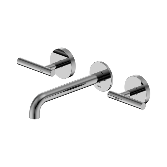 Mecca Lever Wall Basin/Bath Set 185mm Spout
