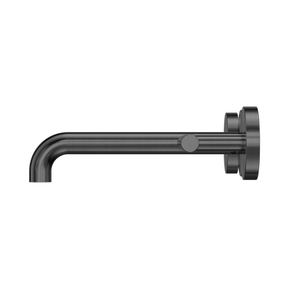 Mecca Lever Wall Basin/Bath Set 185mm Spout Gun Metal
