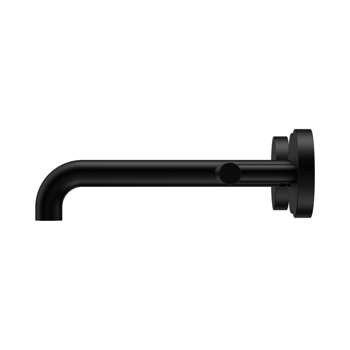 Mecca Lever Wall Basin/Bath Set 185mm Spout Matte Black