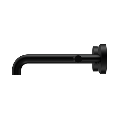 Mecca Lever Wall Basin/Bath Set 185mm Spout Matte Black