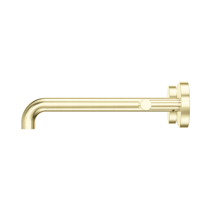 Mecca Lever Wall Basin/Bath Set 220mm Spout Brushed Gold