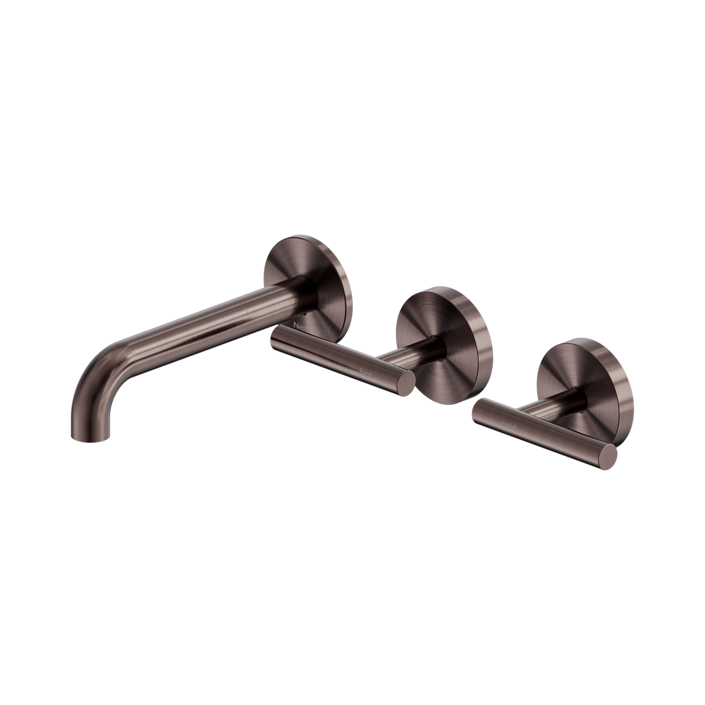 Mecca Lever Wall Basin/Bath Set 160mm Offset Spout Brushed Bronze