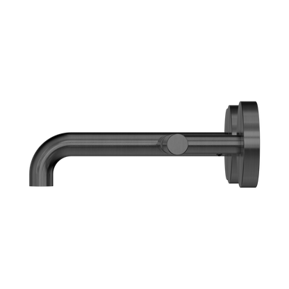 Mecca Lever Wall Basin/Bath Set 160mm Offset Spout Gun Metal