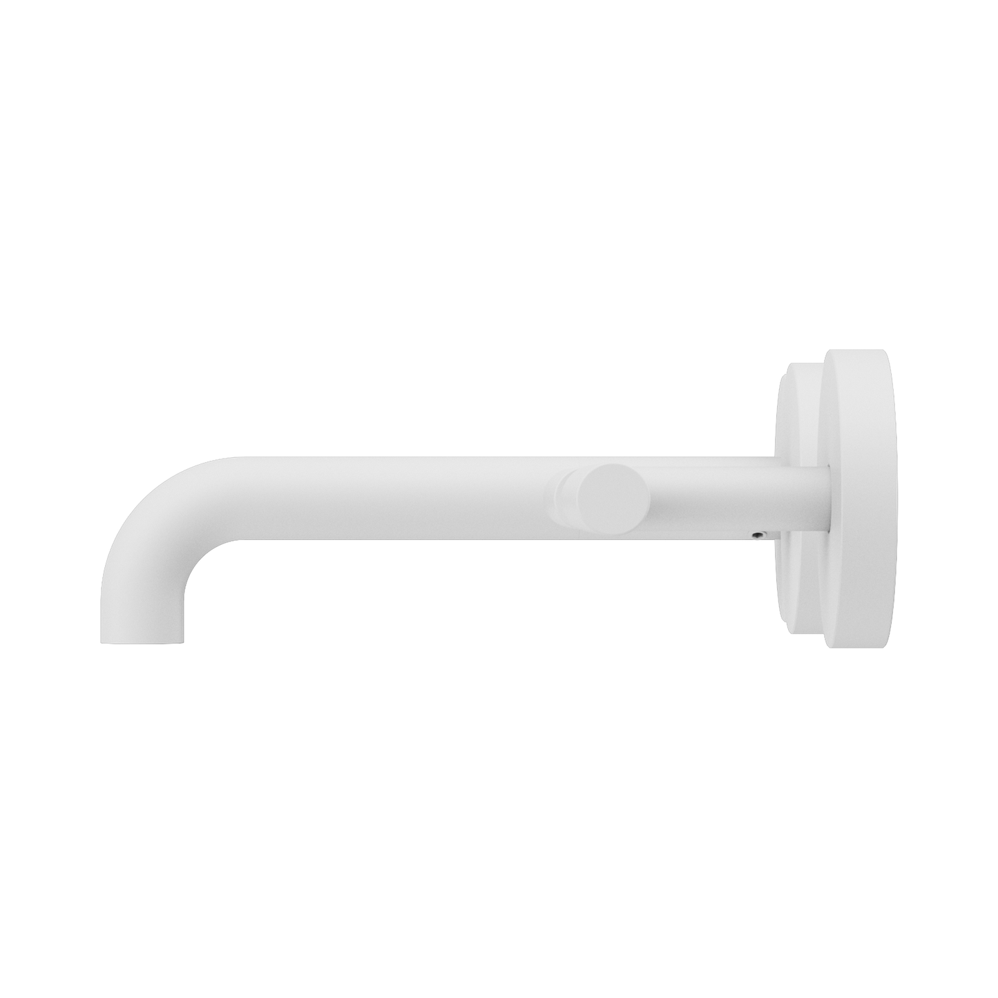 Mecca Lever Wall Basin/Bath Set 160mm Offset Spout Matte White