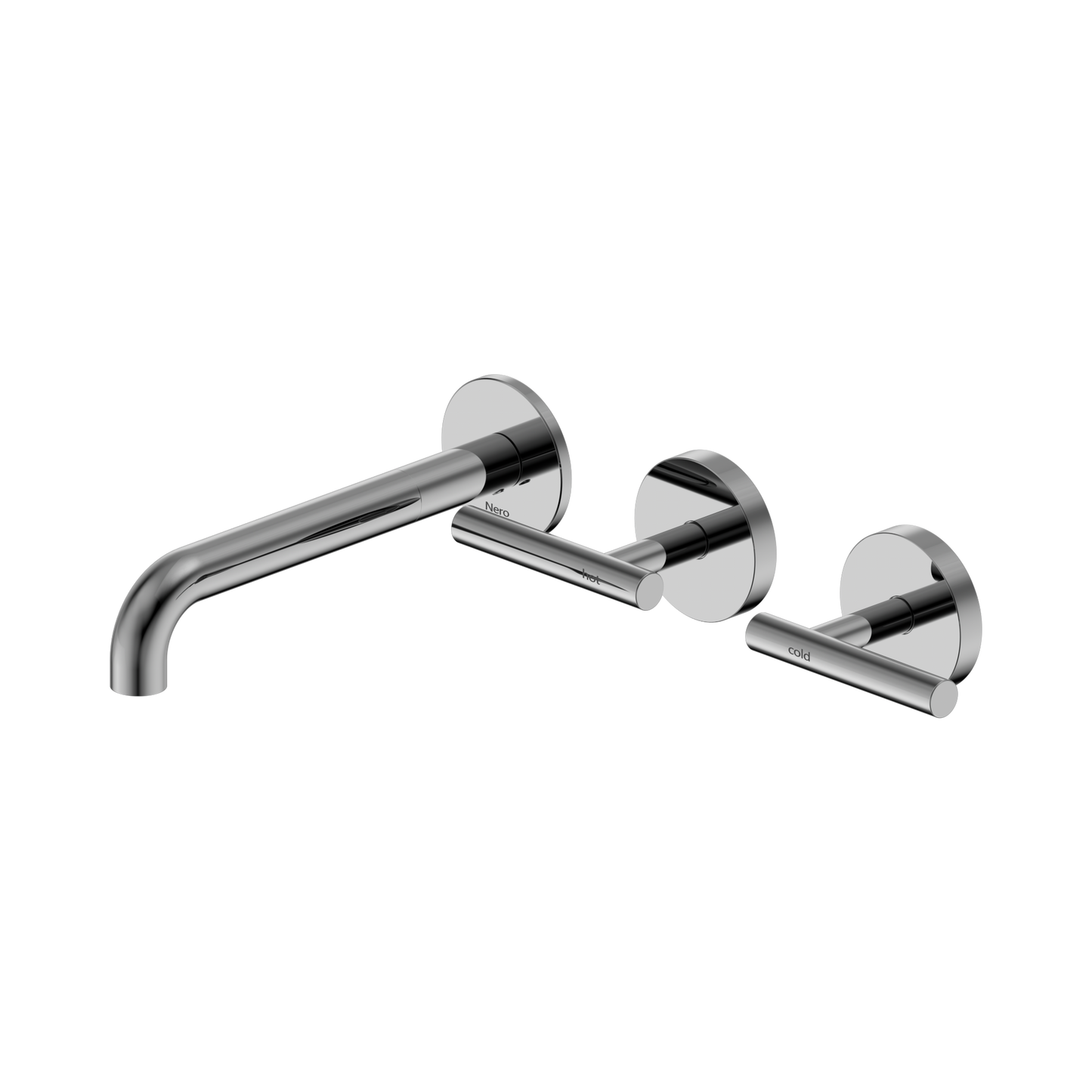 Mecca Lever Wall Basin/Bath Set 185mm Offset Spout