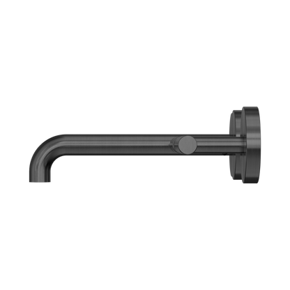 Mecca Lever Wall Basin/Bath Set 185mm Offset Spout Gun Metal