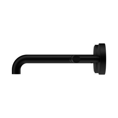 Mecca Lever Wall Basin/Bath Set 185mm Offset Spout Matte Black