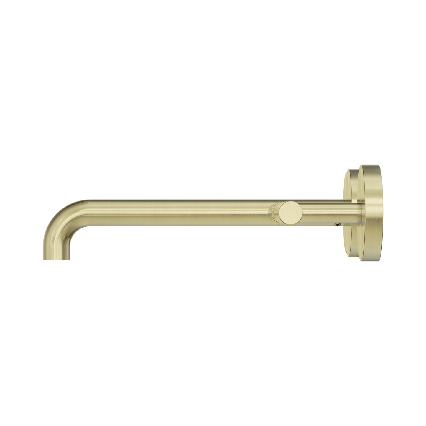 Mecca Lever Wall Basin/Bath Set 220mm Offset Spout Brushed Gold