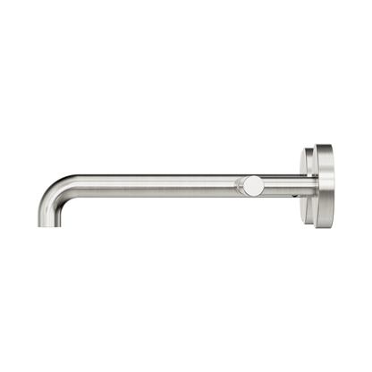 Mecca Lever Wall Basin/Bath Set 220mm Offset Spout Brushed Nickel