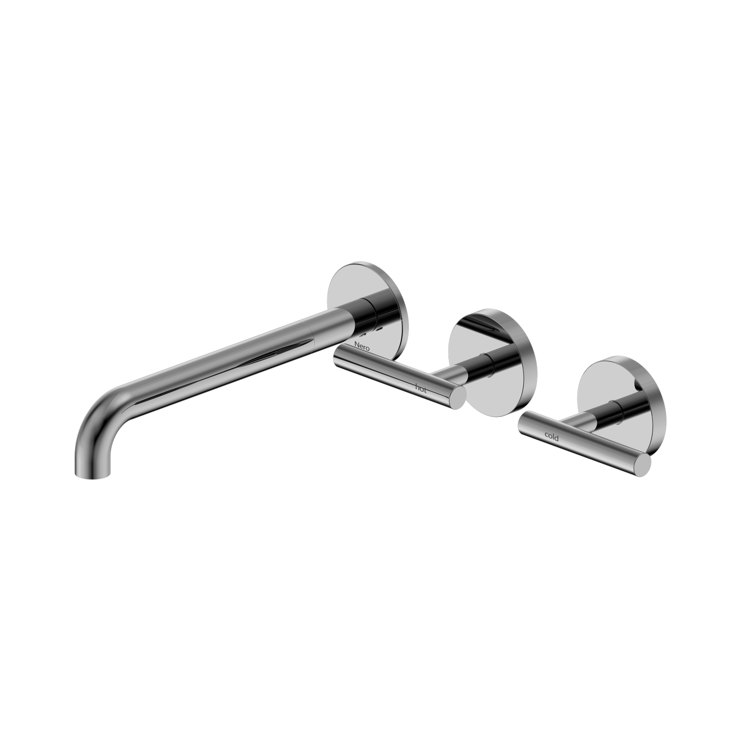 Mecca Lever Wall Basin/Bath Set 220mm Offset Spout
