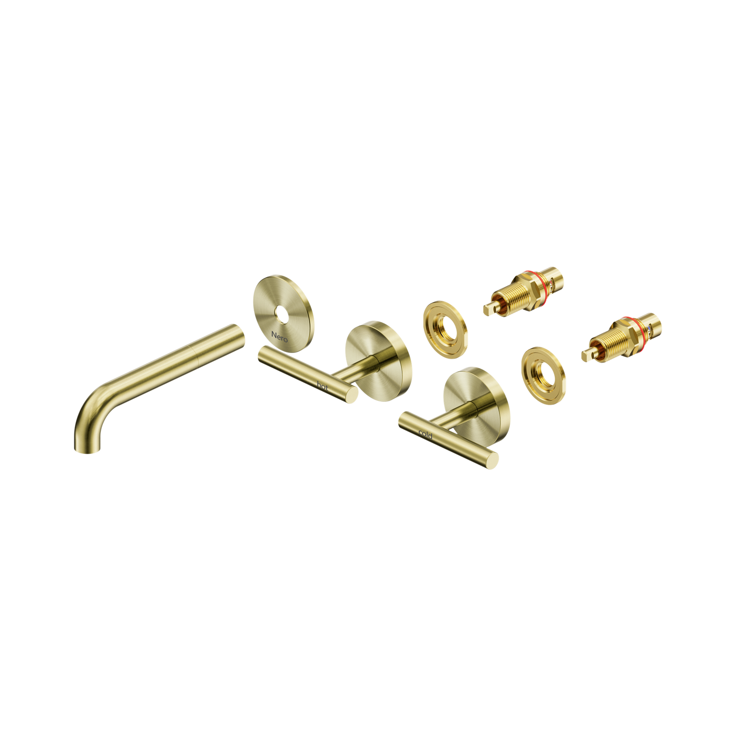 Mecca Lever Wall Basin/Bath Set 160mm Spout Trim kits Only Brushed Gold