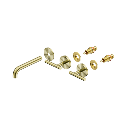 Mecca Lever Wall Basin/Bath Set 160mm Spout Trim kits Only Brushed Gold