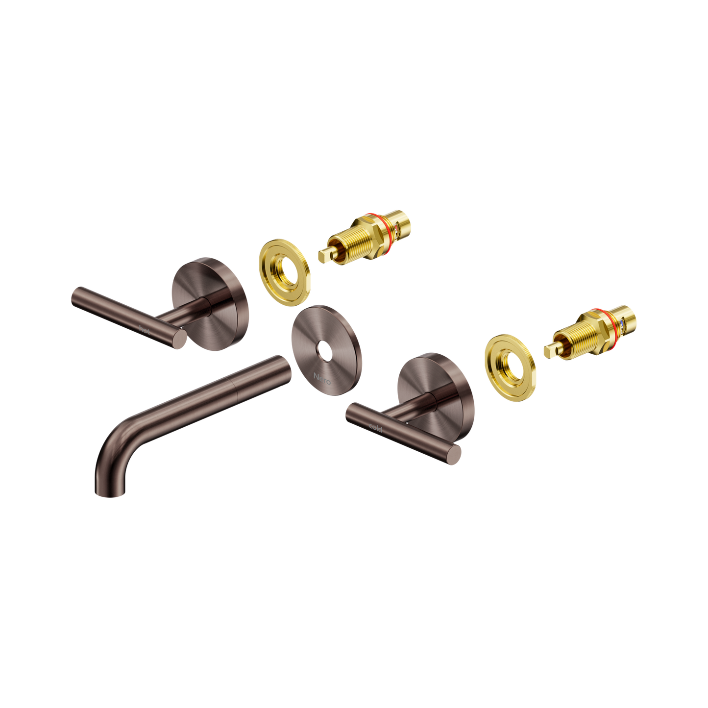 Mecca Lever Wall Basin/Bath Set 160mm Spout Trim kits Only Brushed Bronze