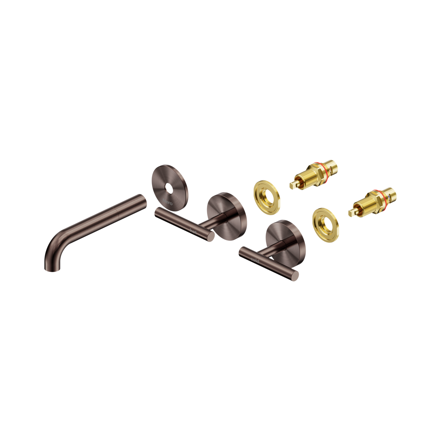 Mecca Lever Wall Basin/Bath Set 160mm Spout Trim kits Only Brushed Bronze