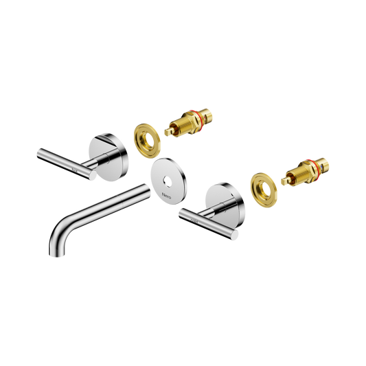 Mecca Lever Wall Basin/Bath Set 160mm Spout Trim kits Only Chrome