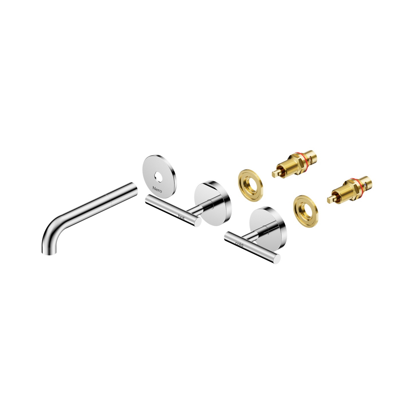 Mecca Lever Wall Basin/Bath Set 160mm Spout Trim kits Only Chrome