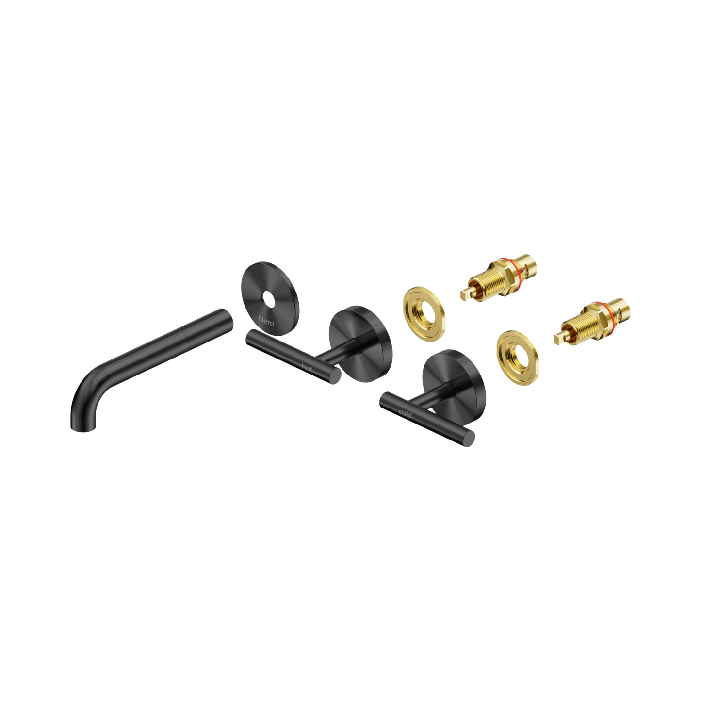 Mecca Lever Wall Basin/Bath Set 160mm Spout Trim kits Only Gun Metal