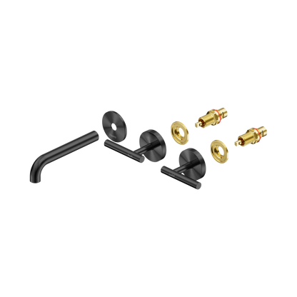 Mecca Lever Wall Basin/Bath Set 160mm Spout Trim kits Only Gun Metal