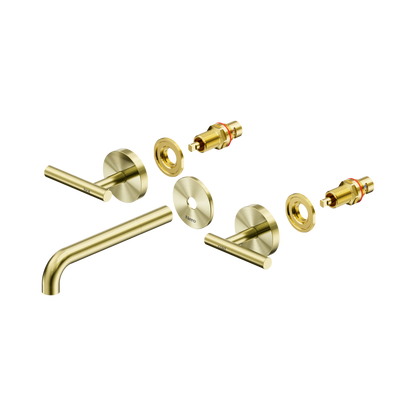 Mecca Lever Wall Basin/Bath Set 185mm Spout Trim kits Only Brushed Gold