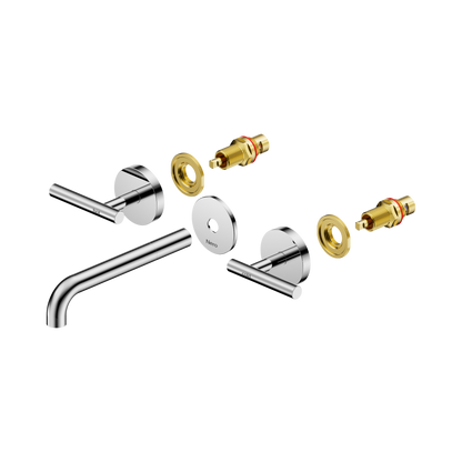 Mecca Lever Wall Basin/Bath Set 185mm Spout Trim kits Only Chrome