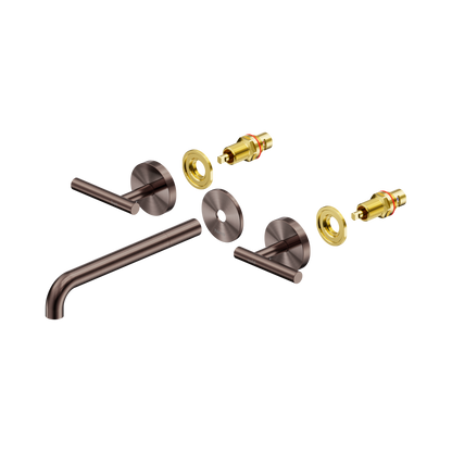 Mecca Lever Wall Basin/Bath Set 220mm Spout Trim kits Only Brushed Bronze