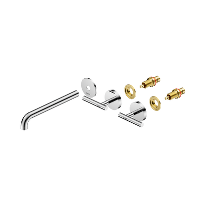 Mecca Lever Wall Basin/Bath Set 220mm Spout Trim kits Only Chrome
