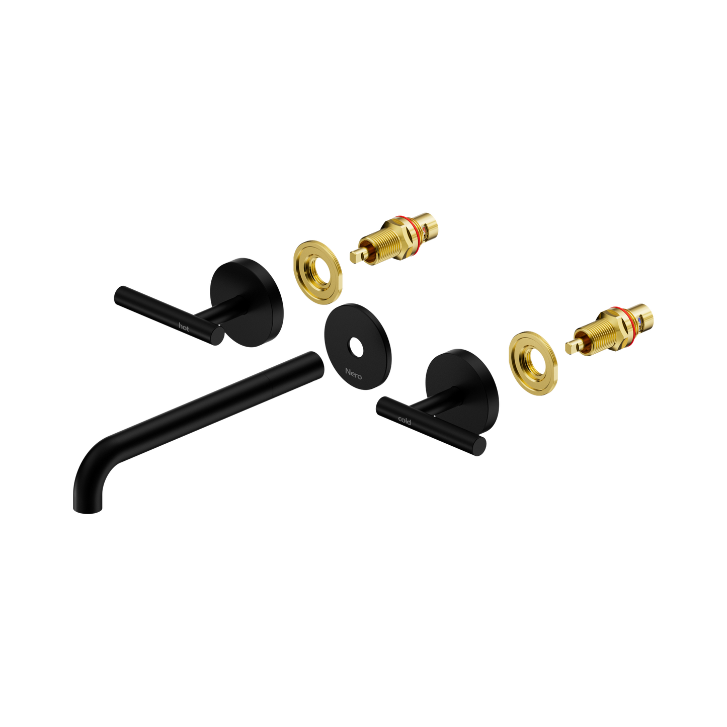 Mecca Lever Wall Basin/Bath Set 220mm Spout Trim kits Only