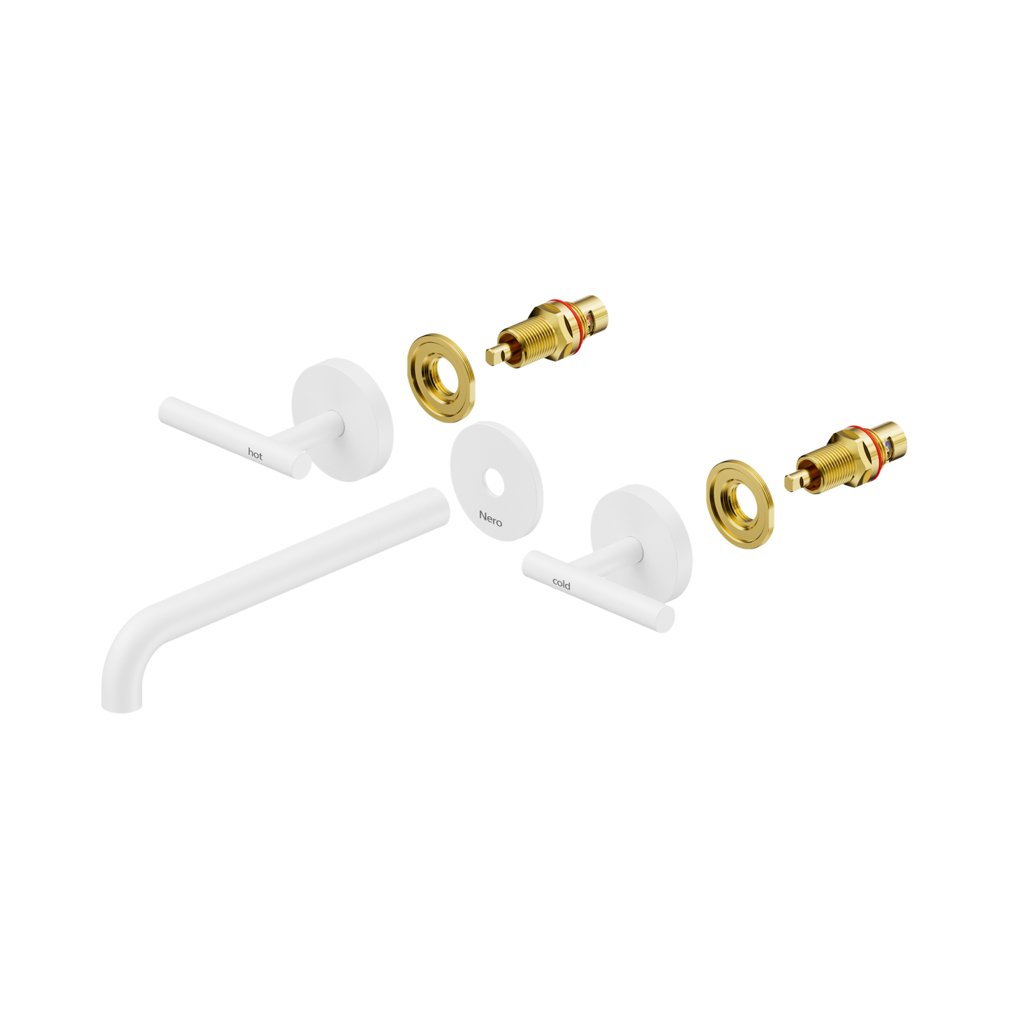 Mecca Lever Wall Basin/Bath Set 220mm Spout Trim kits Only