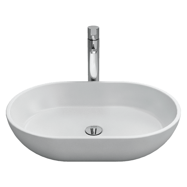 Formosa Natural Stone Basin - Gloss White - 27477