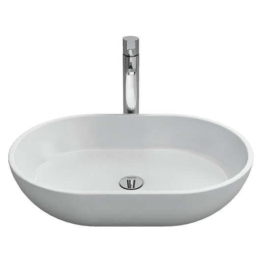 Formosa Natural Stone Basin - Gloss White - 27477