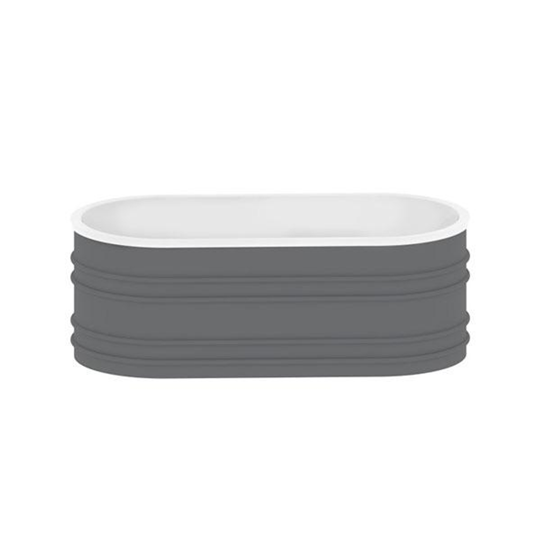 Belbagno Bucciano Freestanding Bath Stone Grey 1675mm