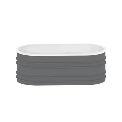 Belbagno Bucciano Freestanding Bath Stone Grey 1675mm