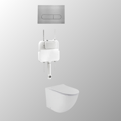 LUCI SLIM IN-WALL TOILET PACKAGE - Pill / Matte Black