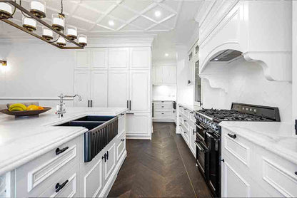Novi 85 x 46 Fine Fireclay Matte Black Farmhouse Butler Sink