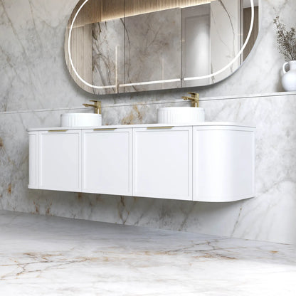 Otti Hampshire Satin  Wall Hung Curve Vanity 1800mm