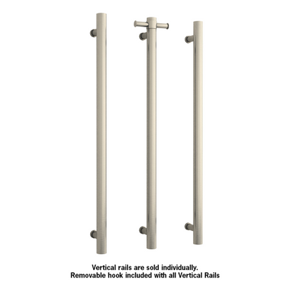 Thermorail 12V Straight 900 Round Vertical Single Heated Towel Rail