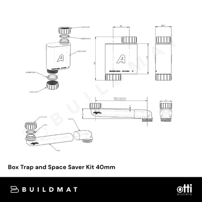 Otti Box Trap and Space Saver Kit 40mm White