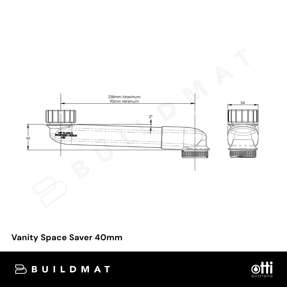 Otti Vanity Space Saver 40mm White