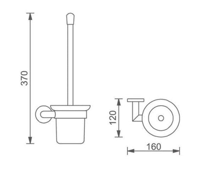 Nero Dolce Toilet Brush & Holder