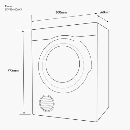 NEAR NEW Simpson SDV556HQWA 5.5kg Vented Dryer – Quality Used | Tested & Cleaned | Reno Spares