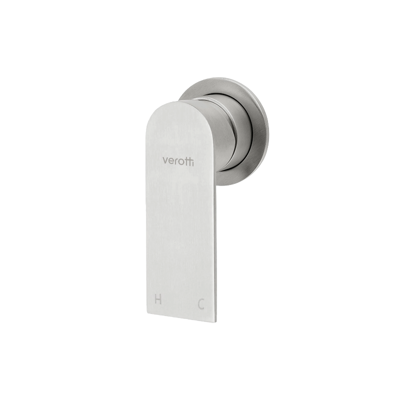 TRIM SET - Luci Inox Lead free Shower or Bath Mixer Minimalist 60mm Plate Brushed Nickel