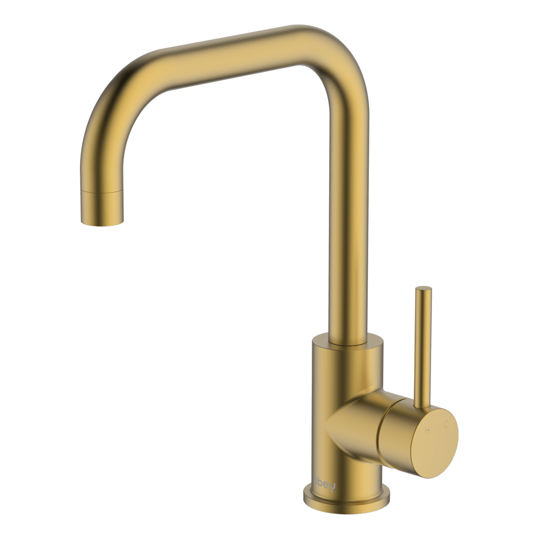 Lucia Square Sidelever Mixer Lead Free - Brushed Brass