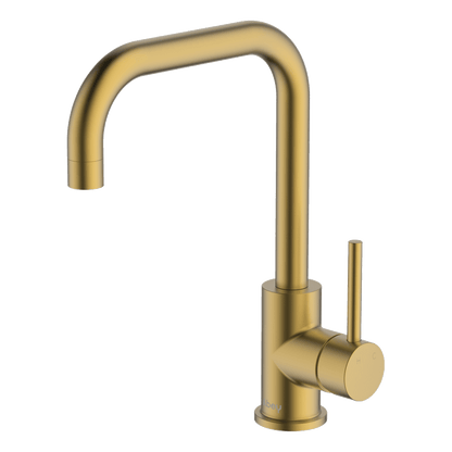 Lucia Square Sidelever Mixer Lead Free - Brushed Brass