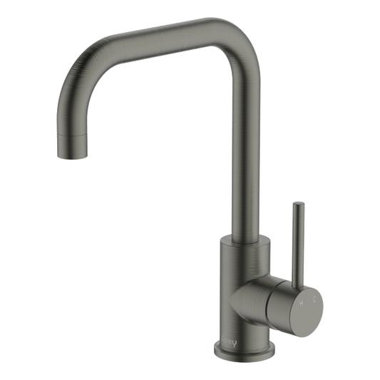 Lucia Square Sidelever Mixer Lead Free - Gun Metal