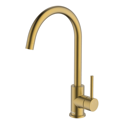 Lucia Goose Sidelever Mixer Lead Free - Brushed Brass