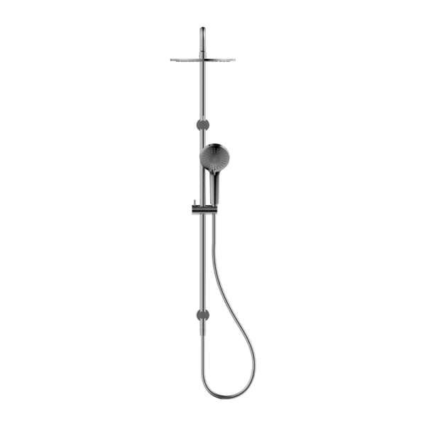 Nero Round Combination Overhead and Handshower on Column