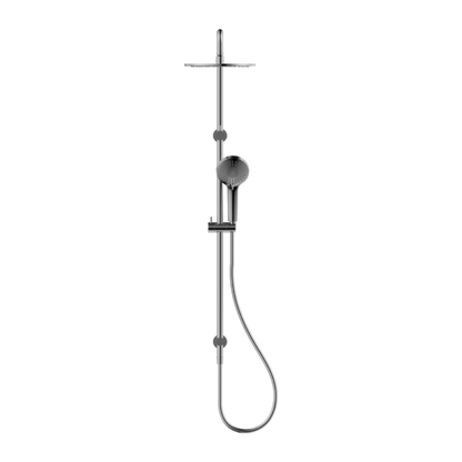 Nero Round Combination Overhead and Handshower on Column
