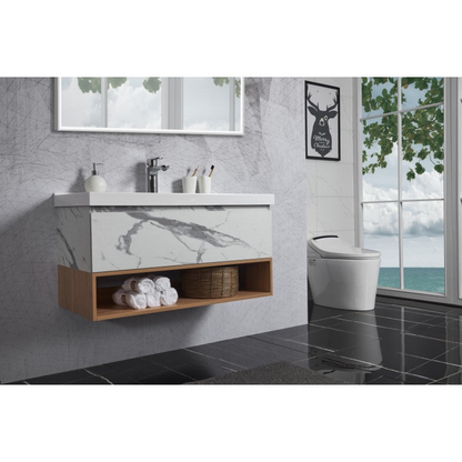Belbagno Zero 1000mm Wall Hung Vanity Callacatta  Oak Zer-10