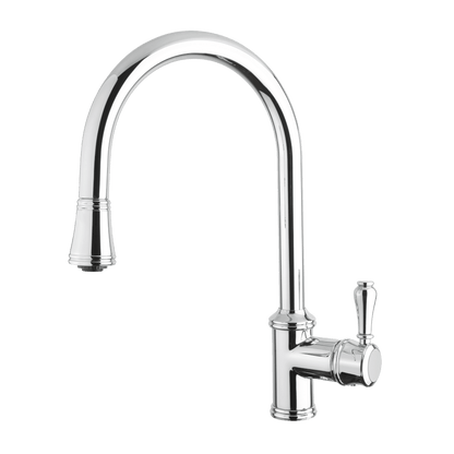 Provincial Single Lever Kitchen Mixer with Pull Out Lead Free - Brushed Nickel