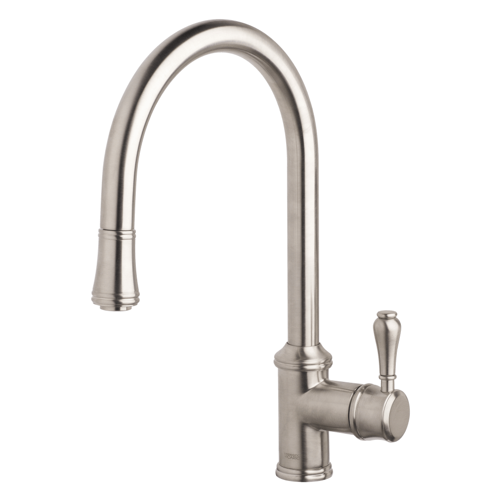Provincial Single Lever Kitchen Mixer with Pull Out Lead Free - Brushed Nickel